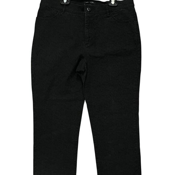 Lafayette 148 Black Stretch Textured Slim Pants Tapered Leg Women’s Size 10 - Picture 8 of 9